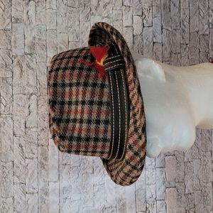 Vintage Stevens Plaid Wool Fedora Hat